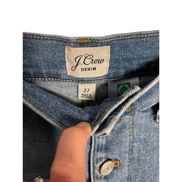 J.CREW Jeans 27 10" Billie Demi Boot Crop Ankle Kick Flare‎ Boho Raw Hem - Picture 7 of 14